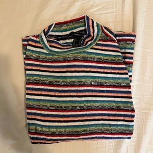 Multi color striped long sleeve top